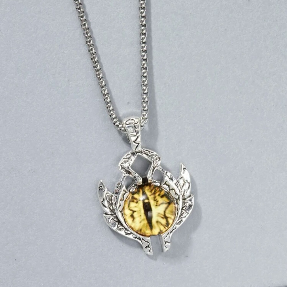 🐉 Awesome Dragon Reptilian Snake Crocodile Alligator Gator Eye Eyeball Necklace